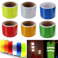 Safety Caution Reflective Tape Warning Tape Sticker Self Adhesive Tape 5cm x 1M