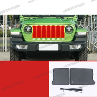 stainless steel car front grill anti-insect net mesh for jeep wrangler 2018 2019 JL 2020 2021 2022 2023 protect accessories