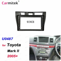 2 Din 9 Inch Car Android Radio Installation GPS Mp5 ABS PC Plastic Fascia Panel Frame for Toyota Mark II 2005+