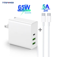 65W TYPE-C USB-C Power Adapter PD60W 45W QC3.0 Charger For USB-C Laptop MacBook Pro/Air iPad Pro 12W for Samsung iPhone 2M Cable