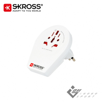 瑞士Skross 歐規小圓3插旅行萬國轉接頭