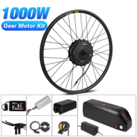 Electric Bicycle Motor Wheel Kit, Hailong Battery, Ebike Conversion Kit, XF19 Geared Hub Motor, 48V, 20AH, 1000W