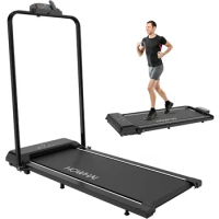 Walking Pad Treadmill, Under Desk Treadmill Foldable 2 in 1, 6.2 MPH Running Treadmill with Remote Control and LED Display
