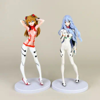 22CM Anime EVA Figure Ayanami Rei Asuka Langley Soryu Evangelion Gashapon Figures PVC Collection Model Toy Desktop Ornaments