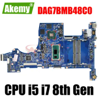 DAG7BMB48C0 G7BD Motherboard For HP Pavilion 15-CS 15T-CS 15t-cs200 Laptop Motherboard Mainboard with I5-8265U i7-8565U CPU V2G