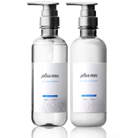 【plus eau】水解蠶絲柔順洗潤組450mlx2入組(洗髮精+潤髮乳)沙龍級/無矽靈/控油/柔順蓬鬆/乾枯毛躁