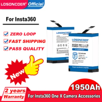 LOSONCOER 1950mAh For Insta360 One X Battery High Capacity Camera Battery