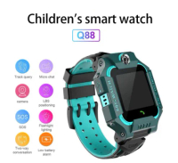 Q88 นาฬิกาเด็ก นาฬิกาโทรศัพท์ Kids Waterproof q19 Pro Smart Watch z6 ถ่ายรูป คล้ายไอโม่ imoo ใส่ซิม SOS ฟรีไซส์ เขียว