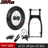 90/100-14 Rear Wheel Swing Arm Tire Rim &amp; Brake Assembly for Honda Apollo YZ CRF CRF70 90 110 TTR100 110 KLX65 80 90 100