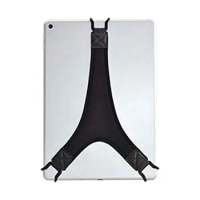 Triangle Security Hand Strap Holder Finger Grip Elastic Belt For Tablet Compatible With 9-10in Tablets Kindle Pad Black