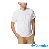 Columbia 哥倫比亞 男款-UPF50快排短袖上衣-白色 UAE13530WT / S23