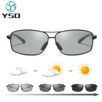 YSO New Photochromic Polarized Sunglasses For Men UV Protection Sunglasses Glasses For Car Driving Photochromic Goggles 2458