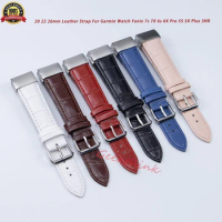 Leather Strap For Garmin Watch Fenix 7s 7X 6s 6X Pro 5S 5X Plus 3HR Quick Fit Bracelet Gen 2/Enduro 2 Smartwatch Band 20 22 26mm