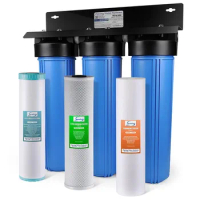 Whole House Water Filter System Reduces Iron Manganese Chlorine Sediment Taste and Odor 3-Stage Iron Filter Whole House