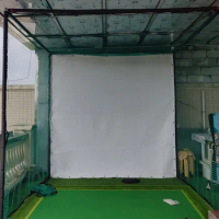Golf Double Layer Simulator Impact Screen with Grommet Hole Indoor Ultra Clear Display Projector White Cloth Golf Ball Target