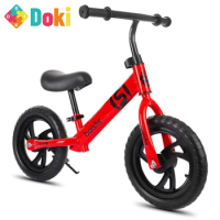 Doki Toy 12 Inch Balance Bike Walker Kids Ride On Toy For 2-6 Years Old Children Learning Walk Two Wheel Scooter No Foot Pedal