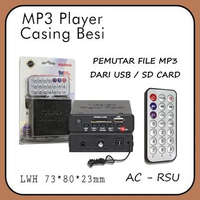 DIGITAL PLAYER MP3 REMOTE / USB / FM / SD CARD DC 12V - box mini kit MP3 player casing besi AC - RSU