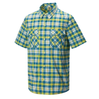 【Mountneer山林】男 彈性抗UV格子襯衫-海藍 31B01-81(襯衫/排汗衣/透氣)