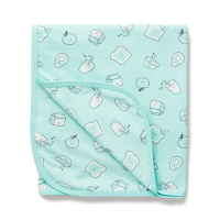 【Purebaby】Little Green &amp; Co. 嬰兒有機棉薄毯 包巾(新生兒棉毯 天然親膚有機棉)