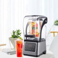 Commercial Smoothie Juicer Blender Silent Electric Kitchen Mixer With Cover Portable Vegetables Fruits Chopper Ice Crusher