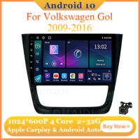 Car Navigation Android 10 Multimedia Player Wired Carplay Android auto For VW Gol 2009-2016 4G LTE Autoradio Screen Blue-tooth