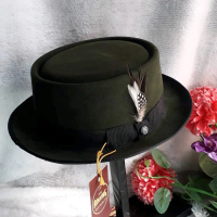 TOPI LAKEN PORKPIE ORIGINAL WARNA HIJAU ARMY