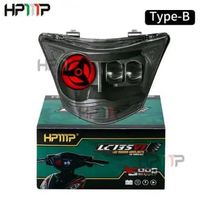 HPMP Lampu Motor Yamaha Jupiter MX LC135 old LED Depan 55W ABS PC LED 12V untuk Modifikasi Motor Yam
