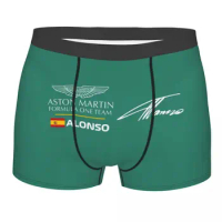 Custom Fernando Alonso 14 Boxers Shorts Men's Aston Martin Briefs Underwear Novelty Underpants