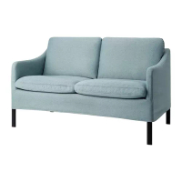 GRUVAN 雙人座沙發, tibbleby 淺土耳其藍灰色, 128x78x47 公分
