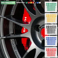 6 Pcs Reflective High Temperature Waterproof Car Brake Caliper Sticker For Fiat Abarth 500 595 695 Punto 124 Spider Panda