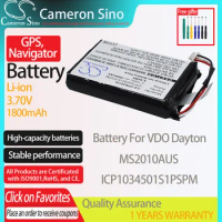 CameronSino Battery for VDO Dayton MS2010AUS fits VDO Dayton ICP1034501S1PSPM GPS,Navigator battery 1800mAh 3.70V Li-ion Black