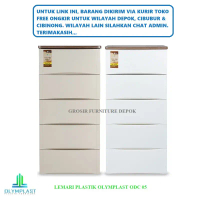 Lemari Plastik Drawer 5 Susun Merk Olymplast ODC 05