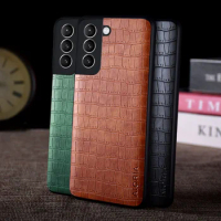Luxury Crocodile Leather Case For Samsung Galaxy S21 FE Ultra Plus 5G funda Back Cover For samsung galaxy s21 fe ultra plus case