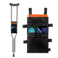 Cup Holder For Crutches Universal Crutch Bag For Water Bottle Crutches Storage Pockets Pocket Organizer Pouch For Crutches Cane