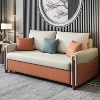 Sofa bed dual-purpose multi-functional living room single double folding sofa hydraulic rod