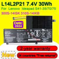 7.4V 30Wh L14L2P21 Laptop Battery For Lenovo Yoga 500-14ISK Ideapad 300S-14ISK 310S-14IKB 310S-15IKB S41-70 L14L2P21 30Wh 7.4V