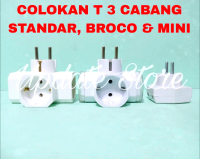 Colokan T 3 Cabang Standar, Broco dan Mini