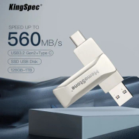 KingSpec USB SSD External 250GB 500GB Portable Hard Drive 256g 512g Type C USB3.2 Flash Solid State Disk hd for Laptop PS4