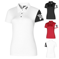 夏季新款高爾夫服裝女士短袖T恤運動速乾透氣polo衫緊身彈力球衣