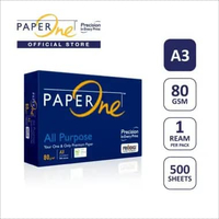 PaperOne Kertas A3 80gr All Purpose 1 Rim (500 lembar) Kertas HVS White/Salem