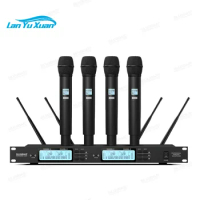 Professional UHF 100M Distance Wireless Frequency Modulation Microphone System Handheld Lavalier Headset Karaoke Party Stage Mic