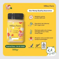 Hillary Farm Clover Honey Madu 500gr