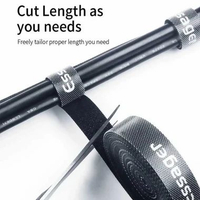 ESSAGER Pengikat Kabel Strap Organizer - Mengatasi Kabel Berantakan, Merapihkan Ruangan IH Hitam