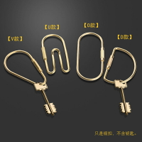 創意黃銅鑰匙扣創意復古純銅男車鑰匙圈大容量環扣時尚情侶鑰匙圈