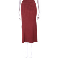 MAX MARA-Leisure Orosei 混紡羅紋紅色針織鉛筆裙 長裙