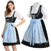 German-style dress for Oktoberfest Women's Dirndl Dress 3-Piece Halloween Costume Plus Size