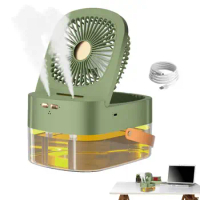 Mini Spray Table Fan Spraying Water Misting Fan For Table USB Desktop Electric Spray Water Fan For Table Home Travel Use