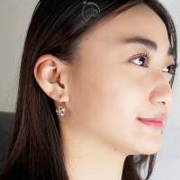 Anting Perak 925 Wanita Kait Hook Jepun Kembang