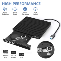 USB External CD DVD Reader CD/DVD Drive Burner Reader External DVD CD Writer Drive Portable Burner R