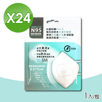 台灣精碳 N95醫用口罩 1入x24包 (國家認證 可水洗重複使用 台灣製)